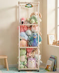 Stuffed Animal Storage Organizer for Kids Room, Freestanding Toy Storage Rack with Large Capacity, ABS Material, Easy Assembly- Space-Saving Plush Toy Holder for Nursery & Playroom
