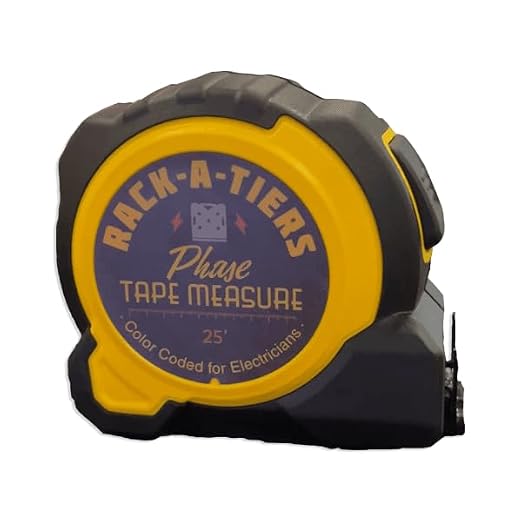 Phase Color Coded Electrician’s Tape Measure
