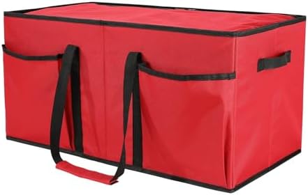 Sattiyrch Christmas Ornament Storage Box,8 Trays with Customizable Dividers,Canvas,Dust-Proof, Collapsible,Portable with Dual Handles,Holds Up to 128 x 2.36 Ornaments