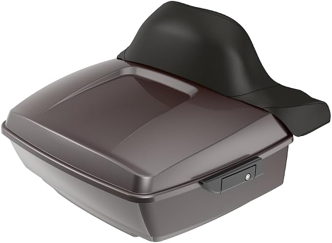 Advanblack Road Glide Tour Trunk Pack Sumatra Brown King Tour Trunk Pack Luggage +Wrap-Around Backrest Pad for '97-'25 Harley Touring Road King Street Glide Electra Glide CVO models