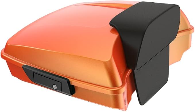 Advanblack Road Glide Tour Trunk Pack Tequila Sunrise Razor Tour Trunk Pack Backrest Pad for '97-'25 Harley Touring Road King Street Glide Electra Glide CVO models