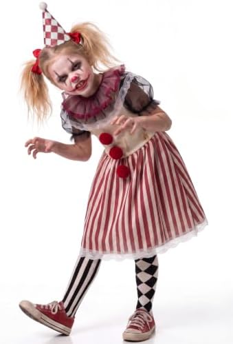 Clown Costume for Girls, Halloween Scary Killer Clown Costume