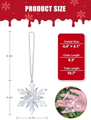 2026 Crystal Snowflake Ornament 2-Pack