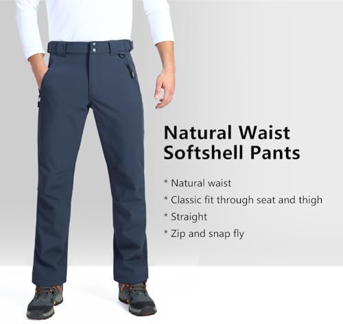 Outdoor Ventures Men's Fleece Lined Ski Snow Pants Waterproof Insulated