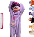 Unisex Funny Big Mouth Monster Plush Hooded Onesie Sleepwear