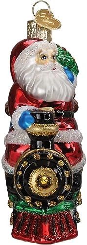 Old World Christmas Santa On Locomotive Tree Ornament