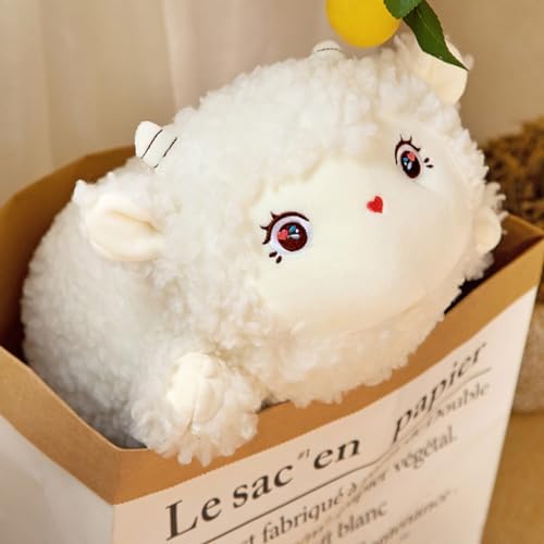 ELAINREN Giant White Lamb Plush Huggable Pillow Soft Sheep Stuffed Toy/23''