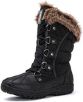 GLOBALWIN Women's Snow Boots Waterproof Mid-Calf Winter Boots with Thermal Fleece Lining, Insulated Cold Weather Protection, and Non-Slip Sole for Snowy Commutes