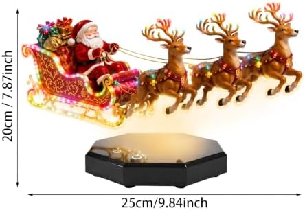 Floating Santa Sleigh,Magnetic Levitation Santa's Flying Sleigh Ornament