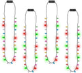 8PCS Christmas Necklace Accessories, Light up Necklace Xmas Party Favors