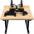 Benchtop Router Table with Adjustable Fence & Stable Support Stand, Multifunctional Woodworking Router Workbench, Built-in Dust Collection Port, Precise Cutting & Trimming for DIY Wood Craft Projects