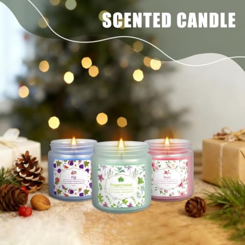 24 Pack Scented Candles with Added Natural Essential Oils, 3.05oz, Suitable for Various Festivals, Parties, Yoga, and Home Scene