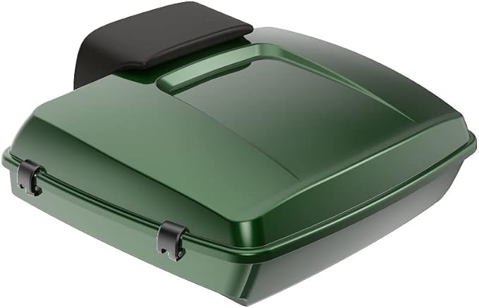 Advanblack Road Glide Tour Trunk Pack Kinetic Green Razor Tour Trunk Pack Backrest Pad for '97-'25 Harley Touring Road King Street Glide Electra Glide CVO models