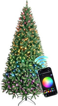 HOLLO STAR 7.5ft Prelit Christmas Tree, Multi-Color RGBW Lights