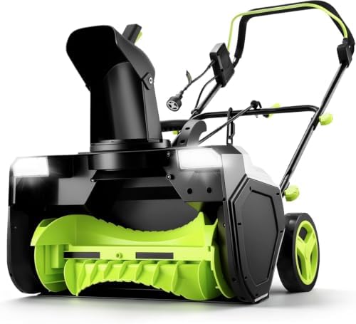 DEKOPRO 23" Electric Snow Blower, 15-Amp Corded Snow Shovel Removal Tool with Dual LED Lights, 3300RPM, Plows 800lbs/min, Snow Thrower with 25FT Throwing Distance and Adjustable Chute for Driveways