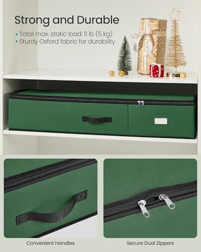 SONGMICS Christmas Ornament Storage Box, for 96 Slots of 3 Inch Balls