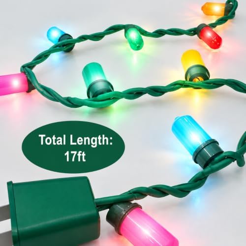 Christmas Decorations - 17Ft Christmas Giant Plug String Lights