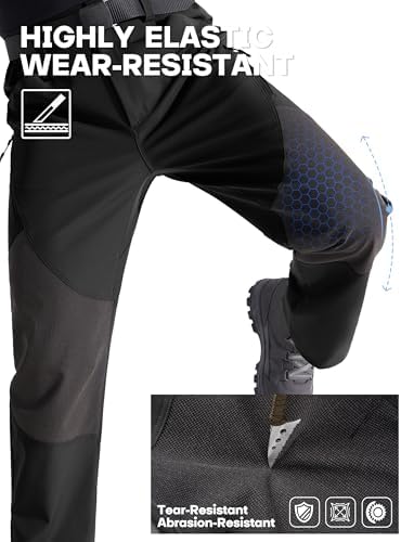 FREE SOLDIER Men's Waterproof Ski Pants Winter Thermal Pants