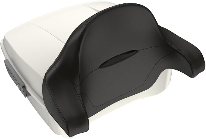 Advanblack Road Glide Tour Trunk Pack Bonneville Salt Denim King Tour Trunk Pack Luggage +Wrap-Around Backrest Pad for '97-'25 Harley Touring Road King Street Glide Electra Glide CVO models