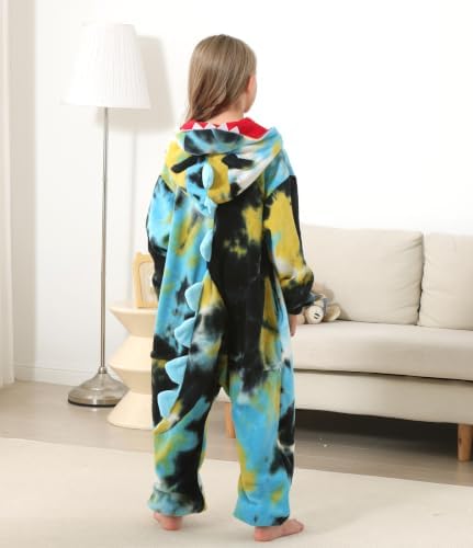 Animal Onesie Pajamas for Kids, Soft Flannel Halloween Cosplay Costume for Boys Girls