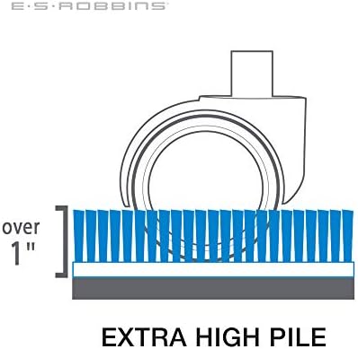 ES Robbins Extra High Pile Carpet Chair Mat, Square 60"x60", Straight Edge