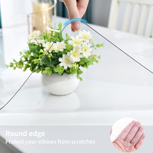 Clear Desk Mat, Non-Slip PVC Desk Protector Mat (47.2"*23.6")
