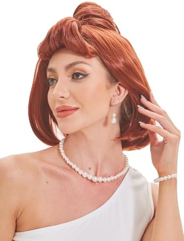 Halloween Cavewoman & Caveman Costume Set with Wig and Accessories