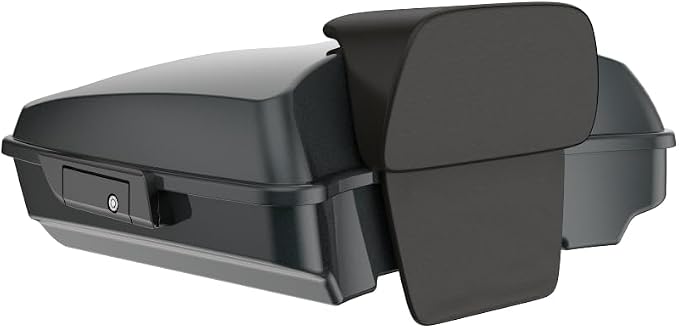 Advanblack 2025 RG Tour Trunk Pack Iron Horse Metallic Razor Tour Trunk Pack Backrest Pad for '97-'25 Harley Touring Road King Street Glide Electra Glide CVO models