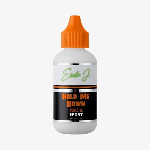 Ericka J. Hold Me Down Adhesive Sport (Ain’t No Other™) - Peach Flavored Waterproof Lace Wig Glue for Strong Hold, Quick Drying, Sweat & Water Resistant – Sensitive Skin Friendly-60g/ 2.1 oz