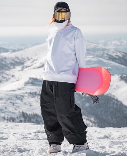 Mens Baggy Cargo Ski Pants Super Baggy Snowboard Snow Pant Women Insulated Loose Pant Sports Waterproof