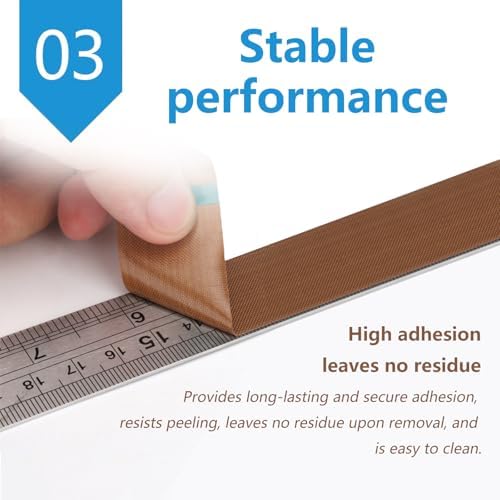 PTFE Heat Resistant Tape Self-Adhesive PTFE Teflon Fabric Tape Suitable for Industrial Repair, Thickness 0.18Mm,Width：40mm