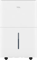 TCL 50-Pint Capacity Quiet, Energy Efficient Portable Dehumidifier, Precise Humidity Control, Bucket or Continuous Drain, Compact Humidity Absorber for Home, Attic, Garage & Rooms up to 4500 Sq Ft