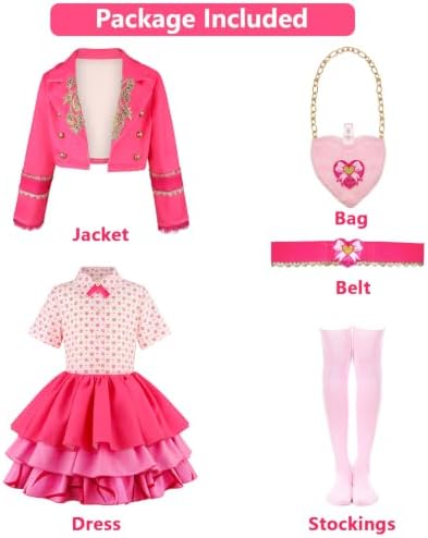 Kids Royal Princess Costume Girls Halloween Birthday Outfit Dress Up Set