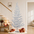 6ft Silver Tinsel Christmas Tree, Retro Aluminum Christmas Tree