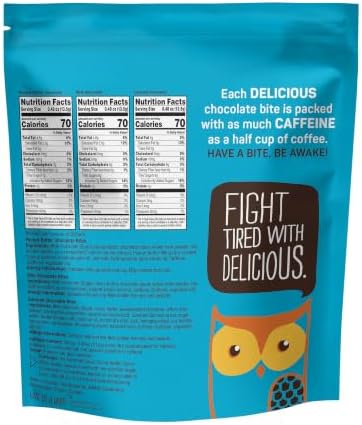 AWAKE - Caffeinated Chocolate Bites - 50mg Caffeine - Variety Pack (3 Flavors), 50 pieces - Peanut Butter, Milk, & Caramel - Energy Bites - Coffee Alternative - Fairtrade, Gluten Free, Non GMO - 0.48oz