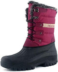 Knixmax Women's Waterproof Mid-Calf Winter Snow Boots US 6-11