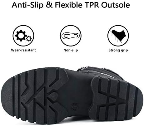 Knixmax Women's Waterproof Mid-Calf Winter Snow Boots US 6-11