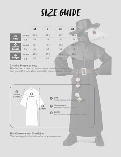 Spooktacular Creations Halloween Plague Doctor Costume for Kids 10 in 1 set