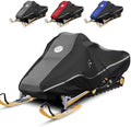 LIBZAKI Snowmobile Cover Waterproof Sled Ski Cover 600D Heavy Duty Oxford Fabric Freeze-Resistant Down to -40°F Compatible with Polaris,Ski-Doo,Arctic Cat,Yamaha,Lynx,Camso,CFMOTO 116"-125" Gray