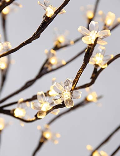 Lightshare 6.5FT 208 LED Cherry Blossom Tree, Lighted Artificial Tree for Decoration Inside and Outside, Home Patio Wedding Festival Christmas Decor