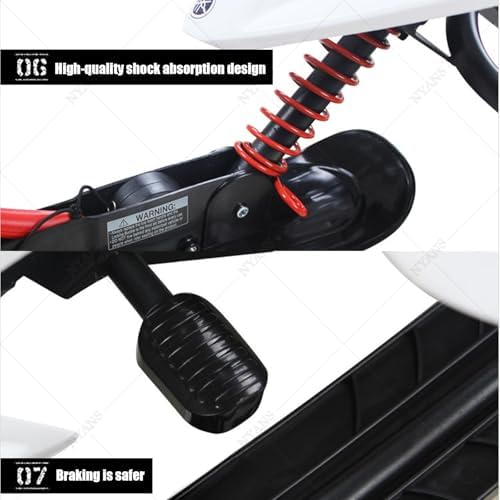 NYANS Ski Bikes, Outdoor Children's Snowmobiles with Brakes, ice Cars, Dog sleds for Adults, ice Climbing, Snow Shovels, Skis Blue