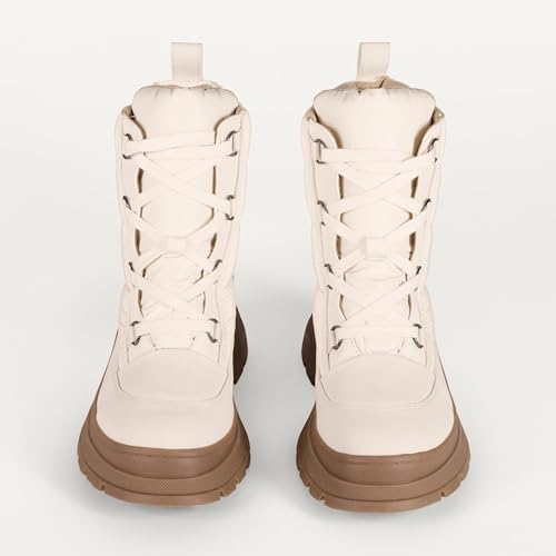Amazon Essentials Women's Lace Up Puffer Snow Boots with Chunky Heel