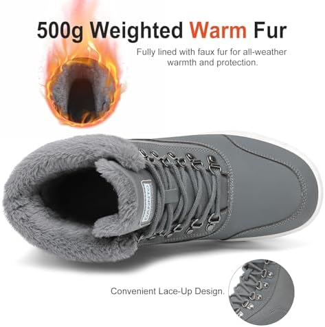 Dannto Women Winter Snow Boots Warm Shoes Fur Lined Ankle Booties