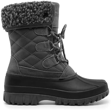 DREAM PAIRS Women's Mid Calf Winter Snow Boots