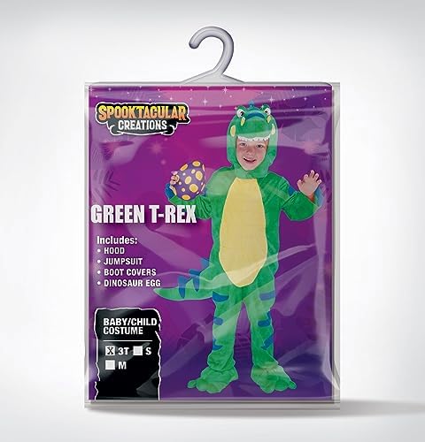 Spooktacular Creations Halloween Dinosaur Costume Kids, T.rex Costume Toddler with Egg for Baby Child Halloween Dressup Party