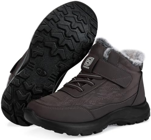 SHIBEVER Snow Boots Women Warm: Winter Fur Lined Ankle Booties
