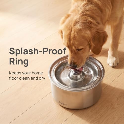 Dog Water Fountain, 4.0L/135oz Large Automatic Pet Water Dispenser with 4000mAh Battery (60-Day Runtime), 3 Working Modes & 25dB Ultra Quiet,for Cats and Dogs