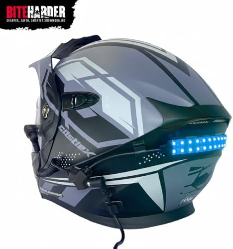 BITEHARDER Snowmobile Helmet Safety Light, Aqua