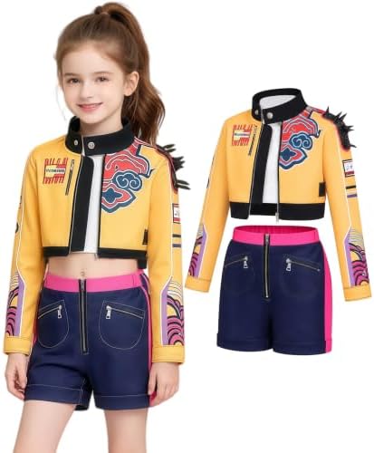 Pop Star Costume Kids Girls Fantasy Stage Outfit Halloween Costumes Set