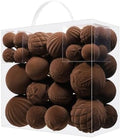 52pcs Velvet Christmas Ball Ornaments, Flocked Shatterproof Christmas Tree Decorations Hanging Xmas Decorative Ornaments Set for Home Party Holiday Decor(Brown)